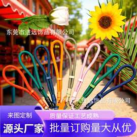 手机挂绳挂链手腕绳高级感自锁防丢可调节短款带垫片短款涤纶手绳