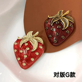 专柜名媛同款双G珐琅滴油胸针ins气质简约高级感古家胸花装饰别针