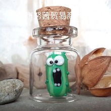 Miniature Glass Screaming Pickle in a Bottleƿbݲ