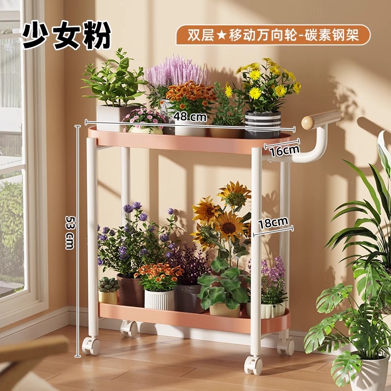 "고품질의 두꺼운 ლ 걸리 핑크 ""이중층 이동식 범용 휠"" - 탄소강 프레임"