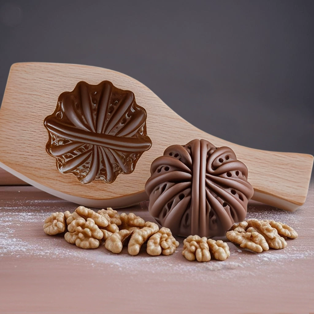 Домашняя кухня handmade выпечка булочка рисунок паровой булочки формочка для выпечки деревянная паста Ханако ореховая луна торта форма