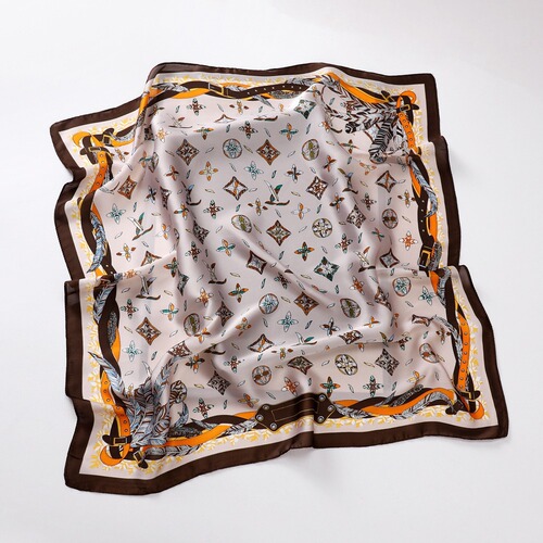 70 small square scarf V Korean style high-end letter printed silk scarf Women's professional scarf satin scarf wholesale