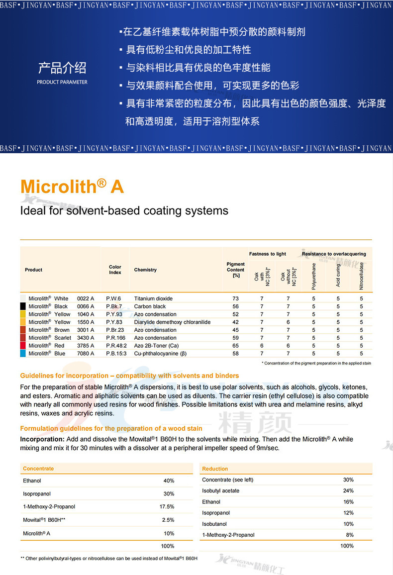 巴斯夫3430A纳米颜料产品简介