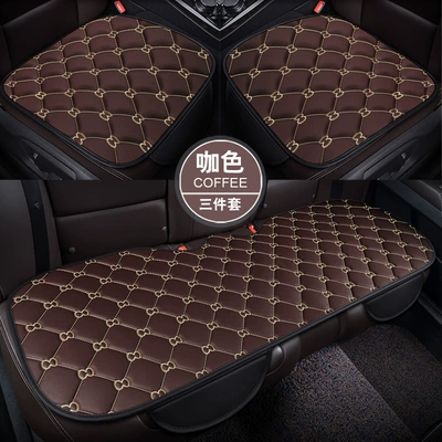 Cushion Set, Full Leather Small Three-Piece Universal seat cover - ancient-style-brown-three-piece-set-1111111