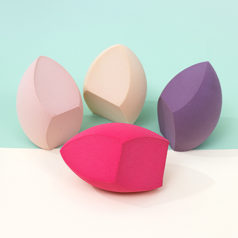 Fábrica personalizada gigante maquillaje huevo polvo super suave no látex cortar tres cuchillos maquillaje esponja huevo maquillaje al por mayor transfronterizo