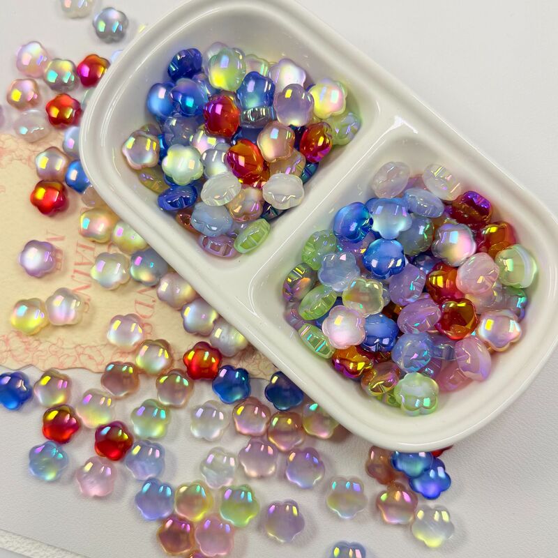 Acrylic Uv Electroplated Cat Eye Straight Hole Flower Beads Loose Beads Handmade DIY Phone Chain Bracelet Necklace Accessories Acrylic Uv Electroplated Cat Eye Straight Hole Flower Beads Loose Beads Handmade DIY Phone Chain Bracelet Necklace Accessories