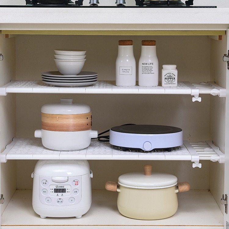 Armario retráctil ropa de almacenamiento tablero de partición ropa gabinete tablero de partición en capas zapato gabinete de cocina baño rack de almacenamiento 1