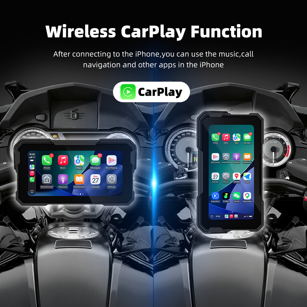 Cross-Border New Product Wireless Carplay Motorcycle Navigation System 6.25inch with Large Screen, Quick Disassembly and Easy Installation