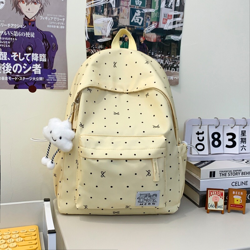 Cross-Border Schoolbags for Junior High School Girls, Polka Dot Bowknot Cute Backpacks, Versatile Backpacks for Middle School and College Students, Wholesale Cross-Border Schoolbags for Junior High School Girls, Polka Dot Bowknot Cute Backpacks, Versatile Backpacks for Middle School and College Students, Wholesale