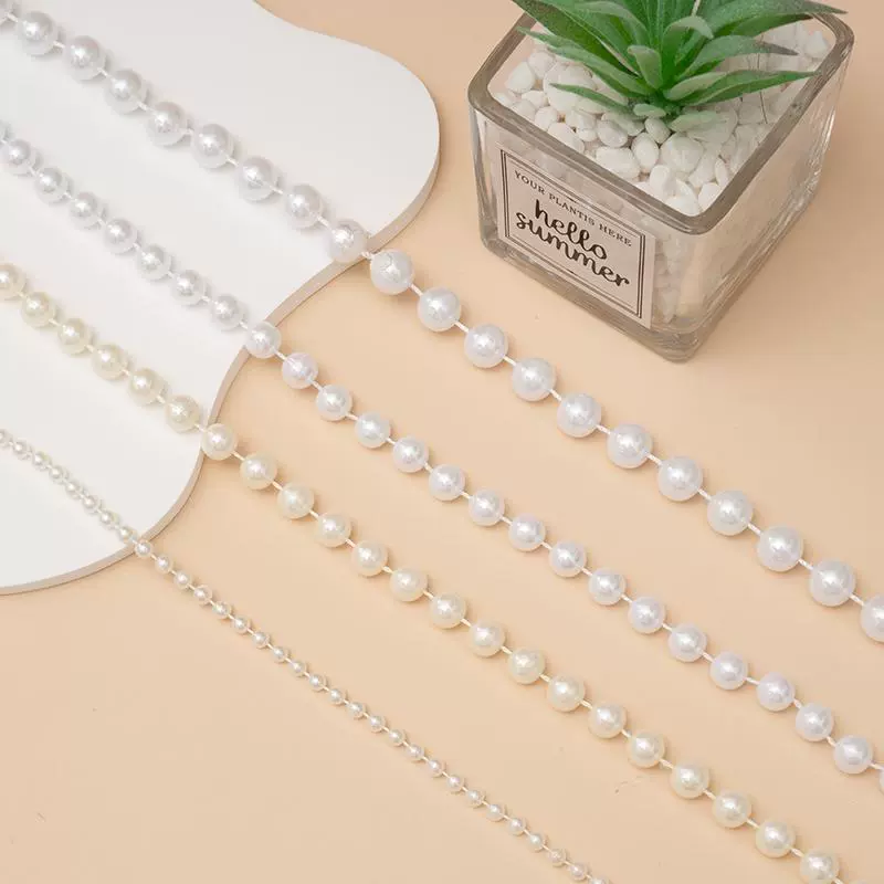 Свадебная жемчужная нить, имитация жемчуга, соединенная цепочка из бисера, материал «сделай сам», ожерелье, украшение, жемчужная занавеска, композиция сцены, другое