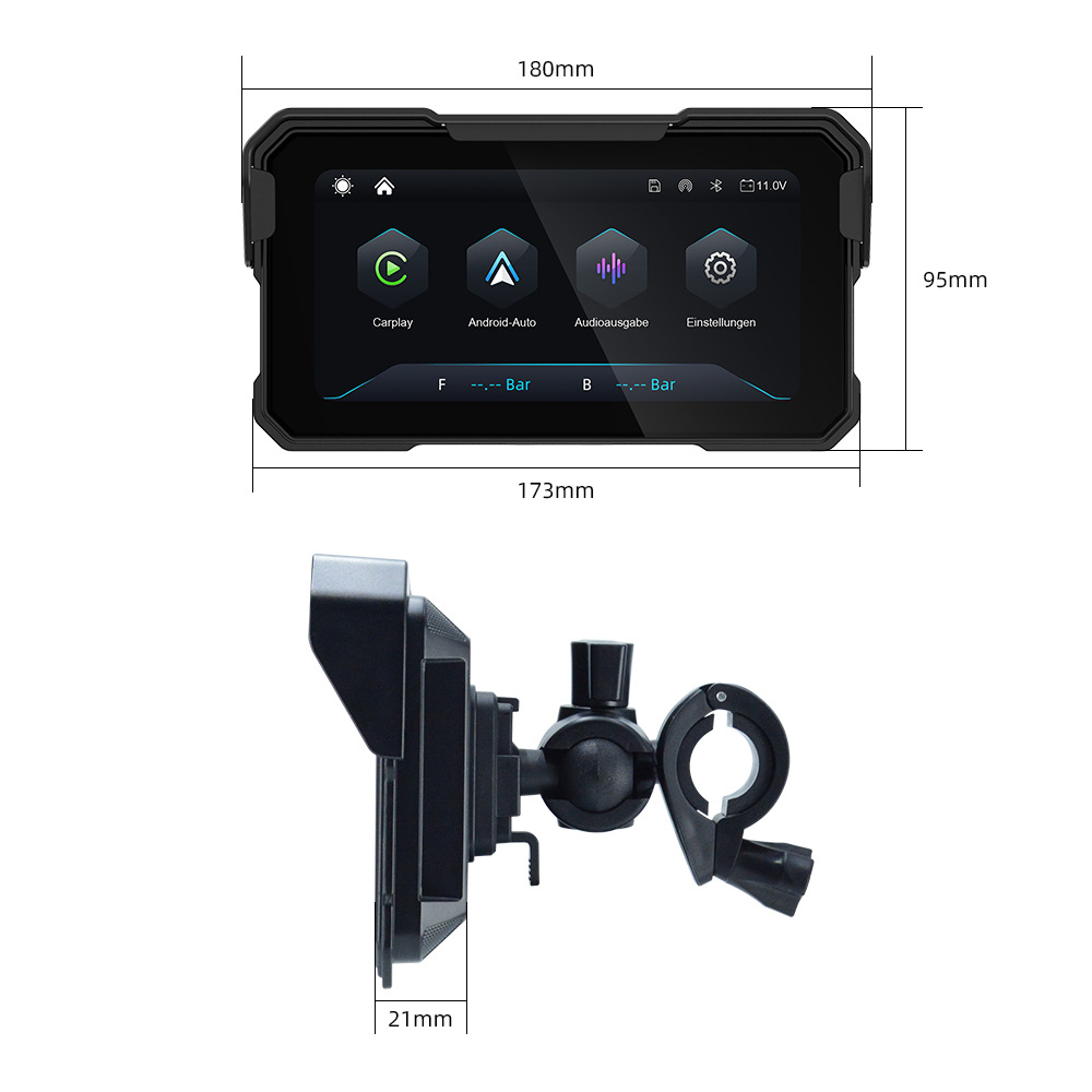 Cross-Border New Product Wireless Carplay Motorcycle Navigation System 6.25inch with Large Screen, Quick Disassembly and Easy Installation