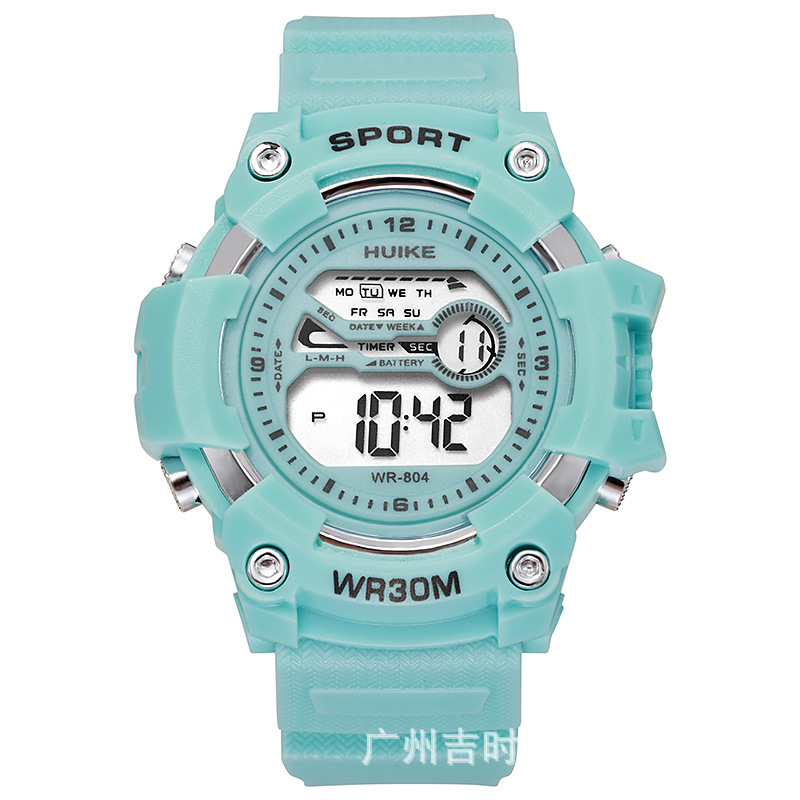 Nuevo reloj electrónico transfronterizo para estudiantes masculinos y femeninos, versión coreana, reloj electrónico simple, resistente al agua, resistente a caídas, luminoso y multifuncional para estudiantes de secundaria