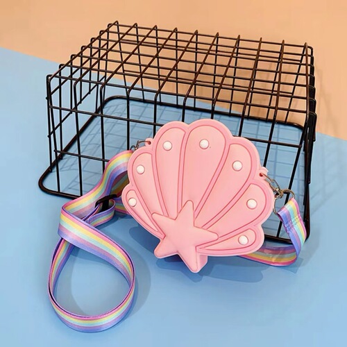 Cross-border cute cartoon shell silicone bag, unisex fashion decorative purse, children's coin purse