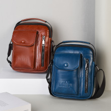 男士皮包欧美复古男式单肩包斜挎包大容量男包斜挎包皮男士包高档