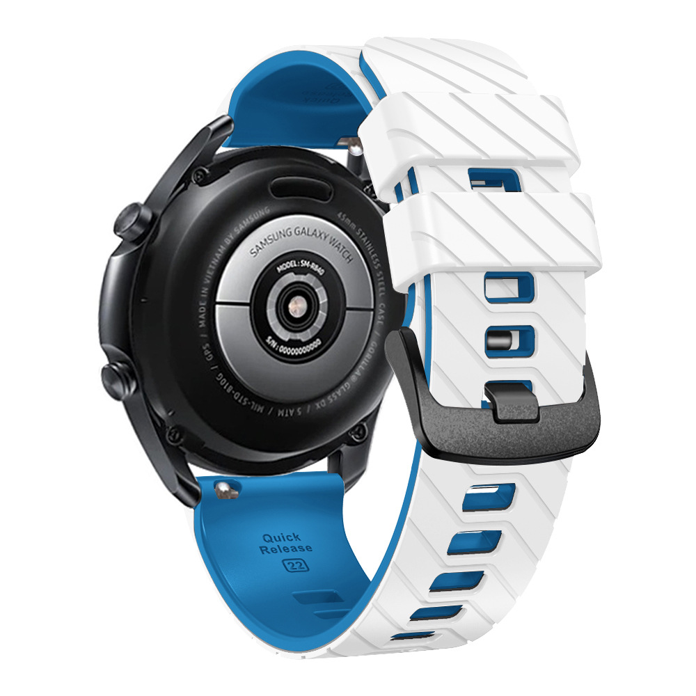 Suitable for suunto9peak silicone watch strap, 22mm twill dual-color wristband, Suunto9 Peak undefined