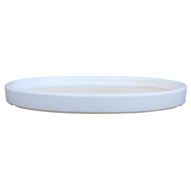 bandeja de base de maceta cerámica gran redonda blanco negro esmaltado bandeja de base de agua 2025 cerámica envío gratuito