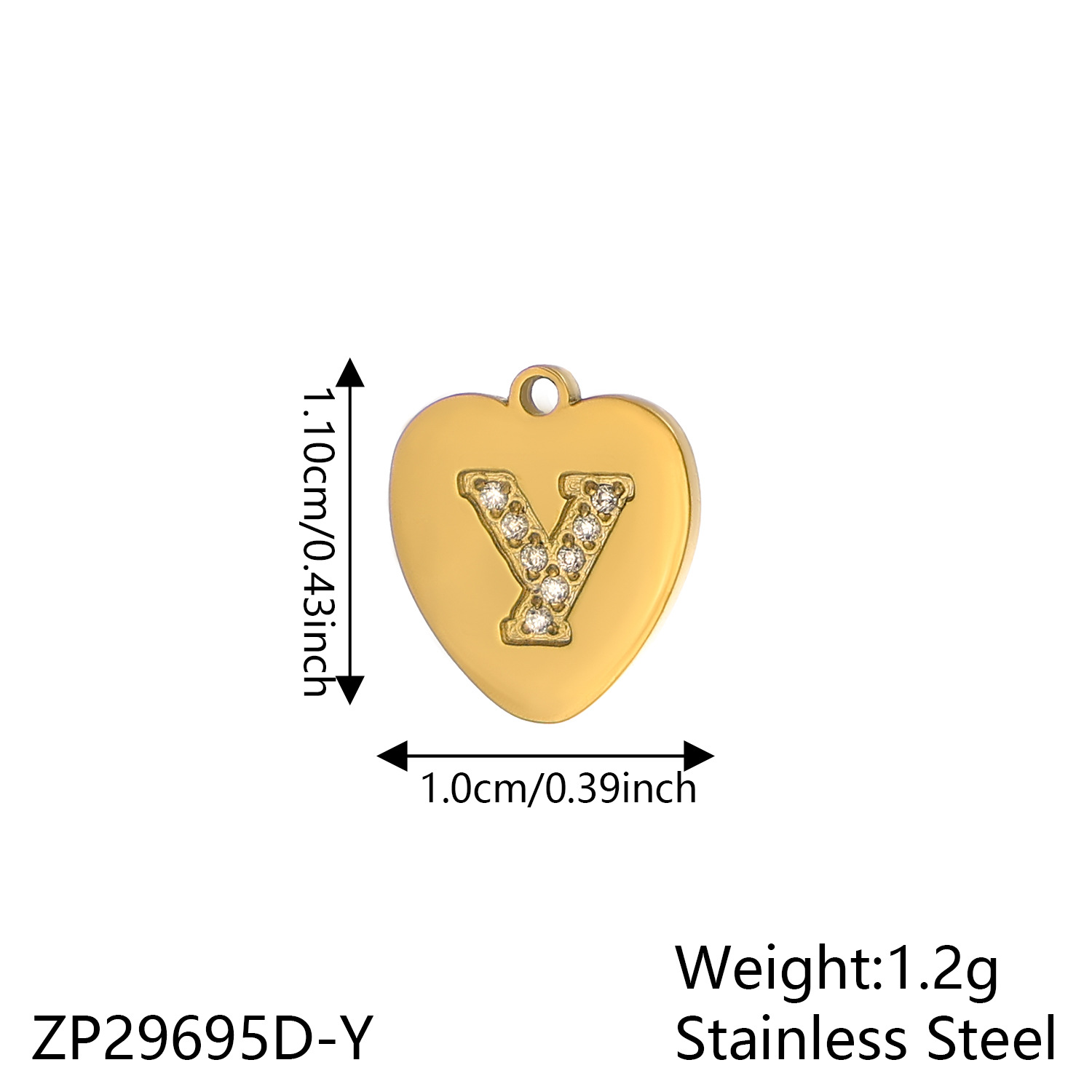 3g Weight Pendant, Chain Jewelry Making Type Zircon Inlay Material DIY Jewelry Accessories Classification 1 Piece Quantity 304 Stainless Steel Material Letter, Heart Shape Pattern Inlay Design Simple Style, Classic Style Style 1 Piece 304 Stainless Steel Zircon Letter Heart Shape Pendant Chain 13