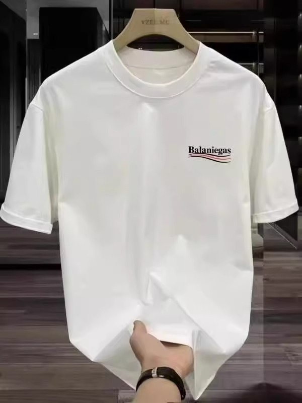 アメリカンBファミリートレンディブランド半袖Tシャツメンズ夏パリコーラロゴプリントルーズ男女兼用TシャツトレンディT|undefined