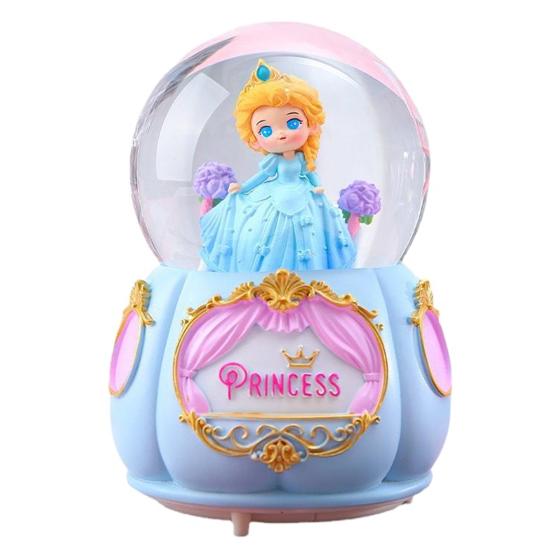 Nueva princesa conducción para soñar princesa Castillo caja de música de dibujos animados bola de cristal bola de agua creativa decoración de escritorio adornos