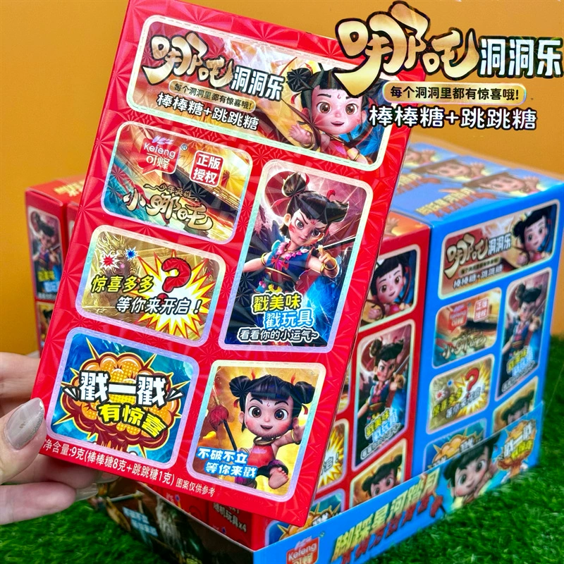 Оптовая продажа от производителя: леденцы-игрушки Little Nezha (поп-сюрпрайз), популярные детские сладости для школы и супермаркетов