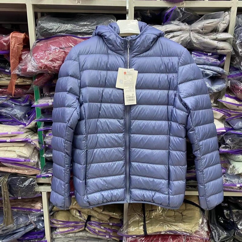 Cross-Border Autumn and Winter New Hooded down Jacket Plus Fat Short Middle-Aged and Elderly Plus Size Lightweight Hooded down Jacket for Women