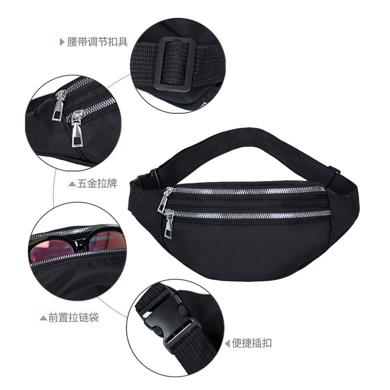 2021 new cross-border hot selling sports waist bag waterproof mobile phone bag Korean fashion waist bag large capacity waist bag