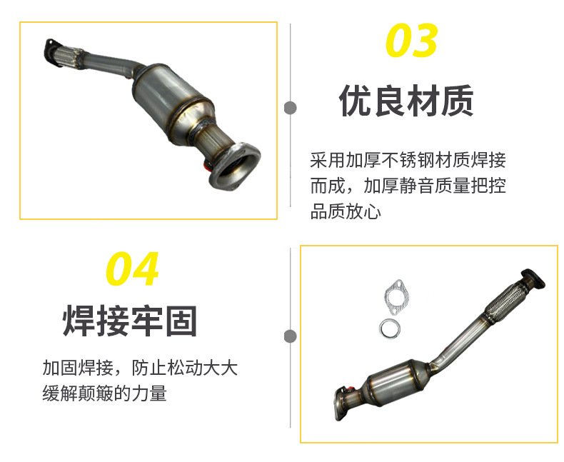 Directly Supplied from the Manufacturer, the Three-Way Catalytic Converter Assembly Is Suitable for the Geely Series Emgrand Dual-Port Three-Way Catalytic Converter