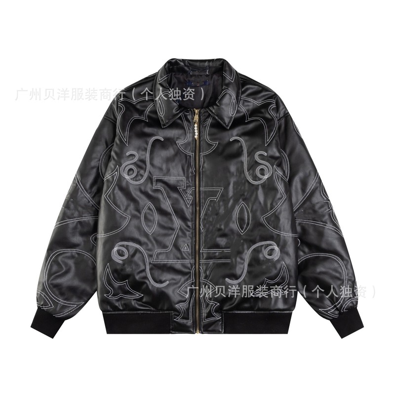 高版本 驴家25秋季新款LOGO字母刺绣毛巾绣L家棒球服夹克外套|undefined