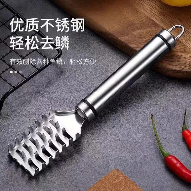 ステンレス製多機能鱗削り器、魚鱗削り器、魚鱗ステンレス製カッター、魚鱗削り器、魚殺しツール、魚殺しナイフ|undefined