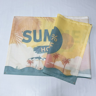 Flame retardant mesh cloth advertising spray painting outdoor supermarket subway large advertising project dedicated