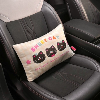 Cartoon Cat Cooling: Waist support - three-cat-heads-1-pillow-general