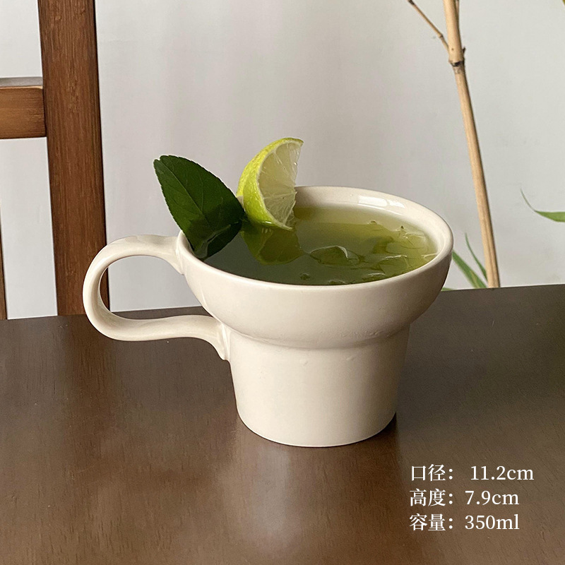 中古陶瓷马克杯家用带把拿铁咖啡杯ins风喝水杯子创意瓷杯牛奶杯|undefined