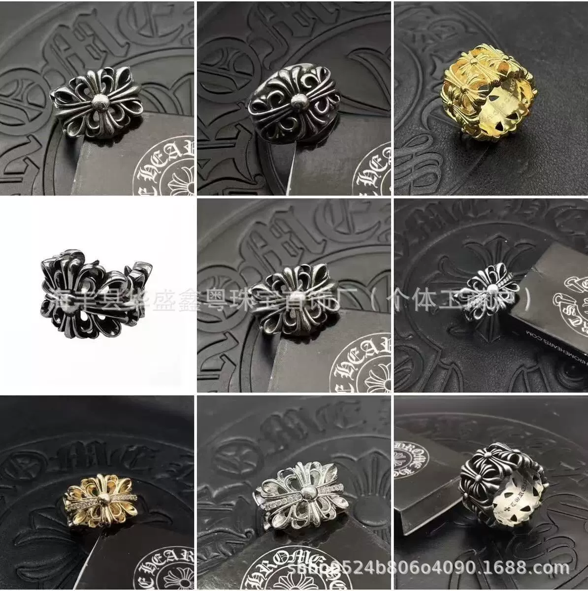 (Cross-border trading), retro big ring, 925 sample silver