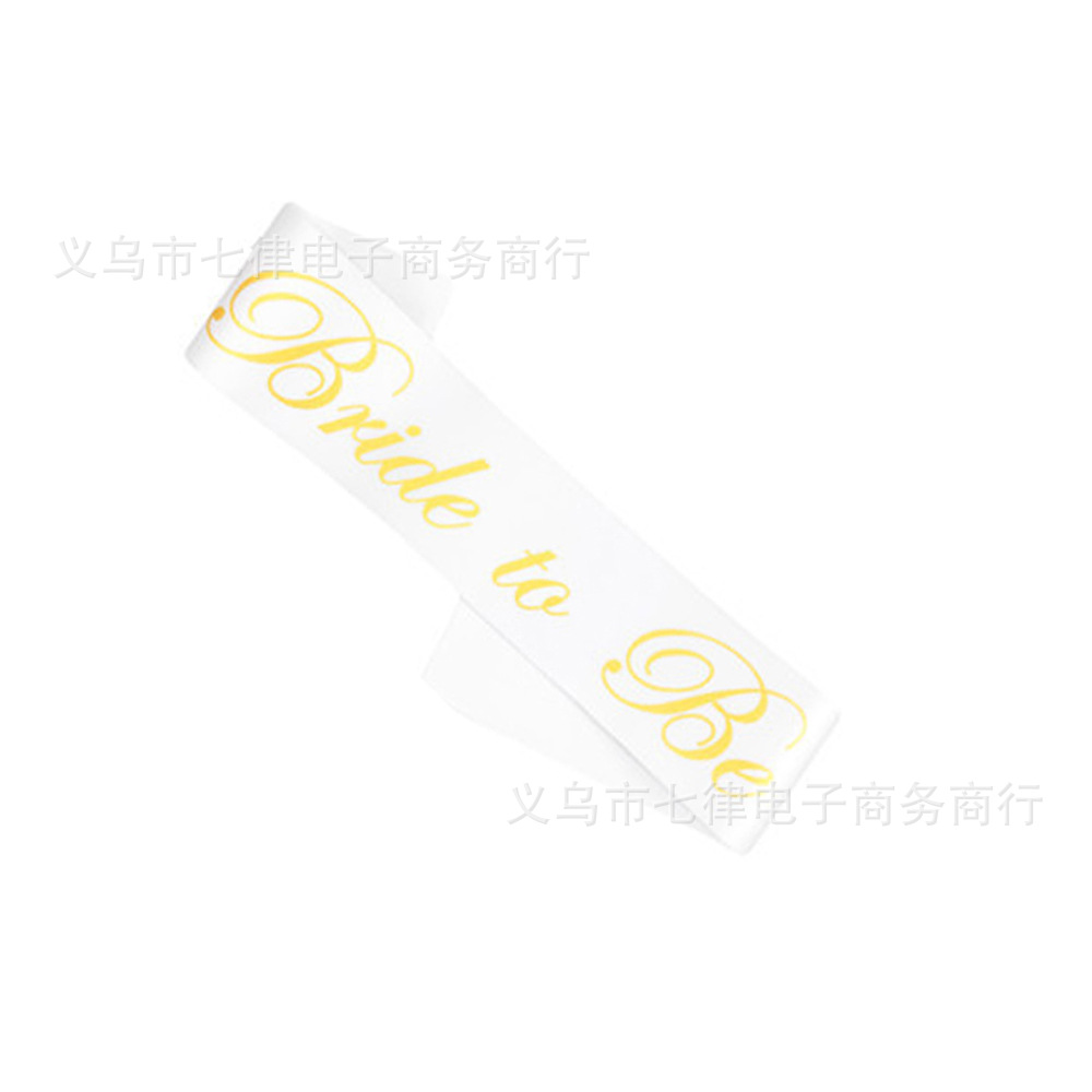 Novio a ser insignia de cinturón ceremonial Insignia de correa de hombro Novia de la despedida de soltero para ser insignia de cinturón ceremonial