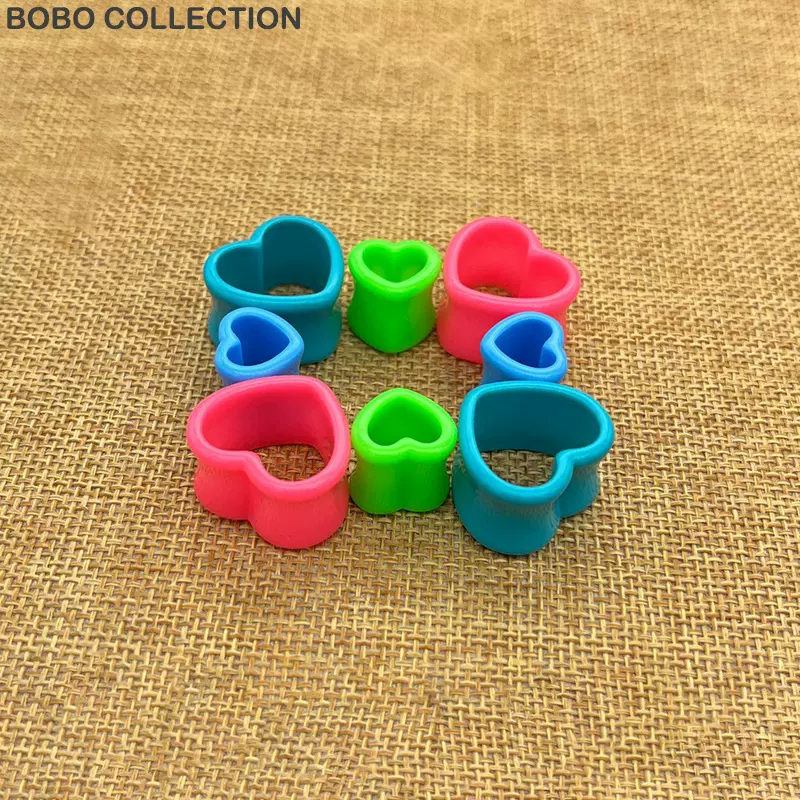 跨境心形亚克力耳廓亚马逊EBAY穿刺饰品桃形扩耳器几何形耳扩