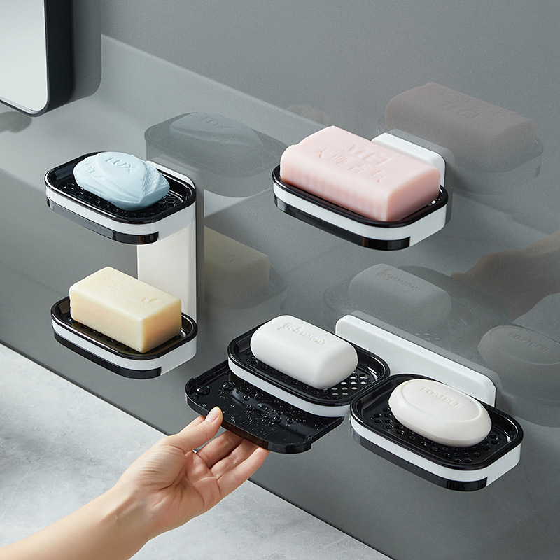 Soap holder, double-layer drying rack for home use 2