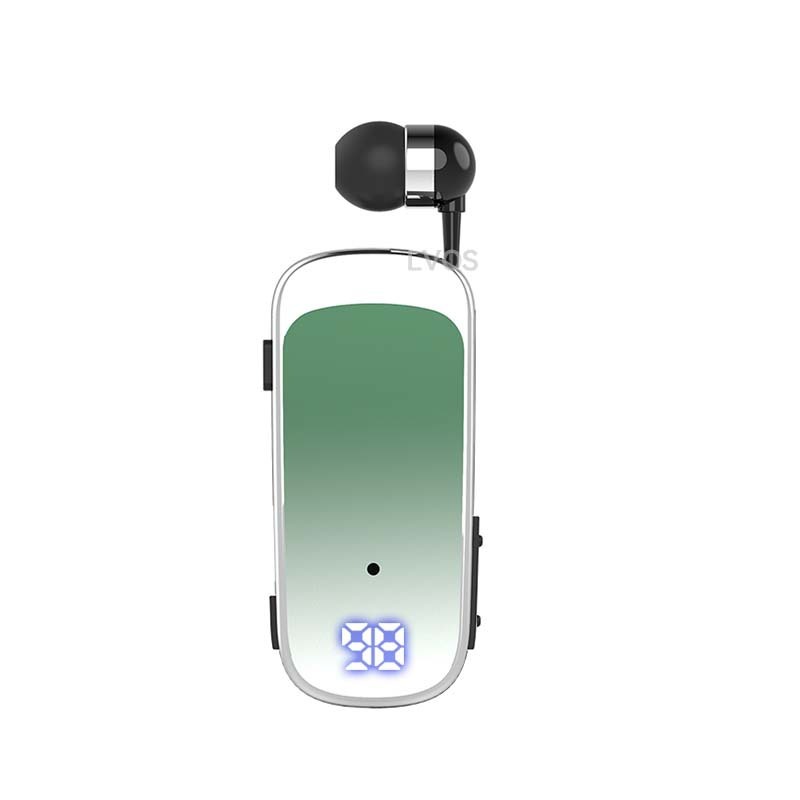 超長時間バッテリー搭載、伸縮式ケーブル付きBluetoothイヤホン、売れ筋片耳インイヤータイプ、着信時バイブレーション機能付きビジネスイヤホン|undefined