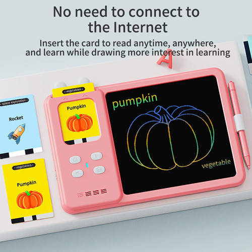 Cross-border Children's Educational Writing Tablet English-Chinese Flash Card Slot Learning Machine Early Education Card Drawing Machine