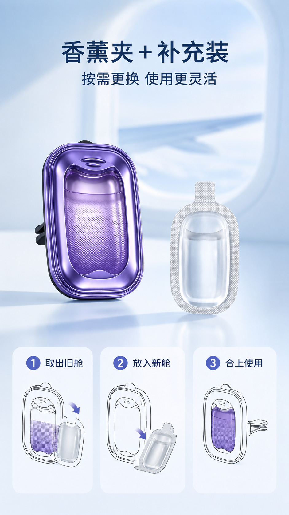 Car Air Freshener 2026 New Model Air Vent Fragrance Air Conditioner Hanging Air Freshener Long-lasting Scent Pendant Fragrance