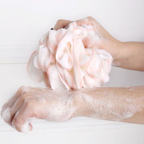 Bath bomb three-color flower bath ball, scrubbing bath cloth, bath large bubble bath flower bath ball, bathing