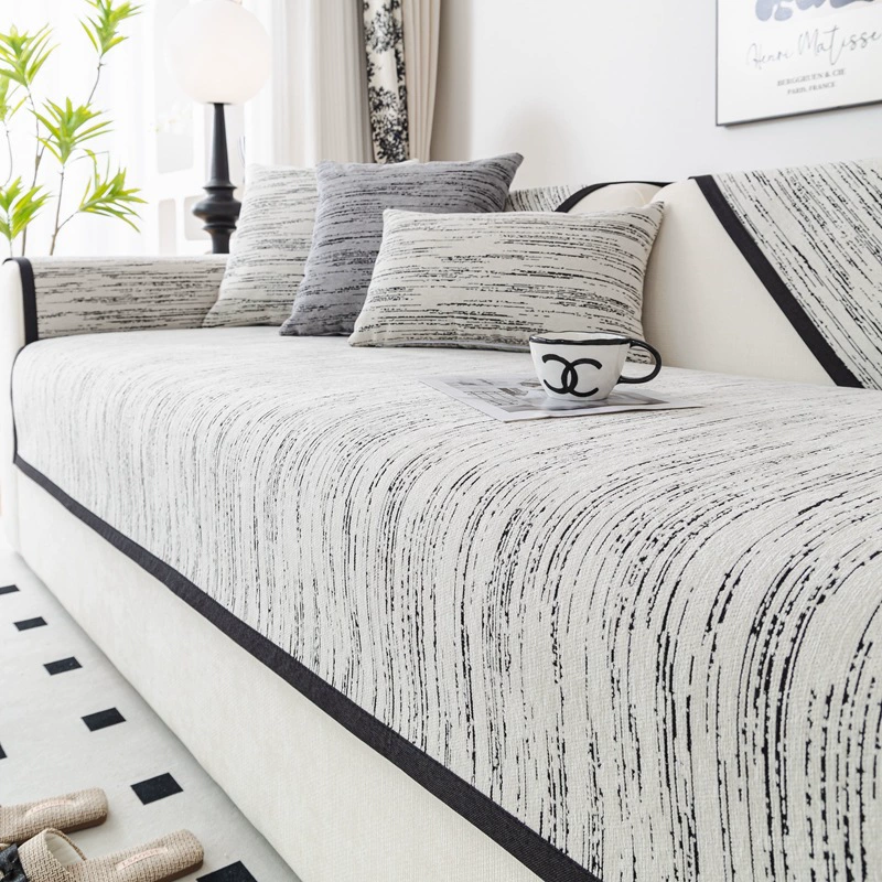 Подушка для дивана, универсальная для всех сезонов, нескользящий кожаный чехол для дивана, чехол для сиденья, материал — шенилл, предмет интерьера