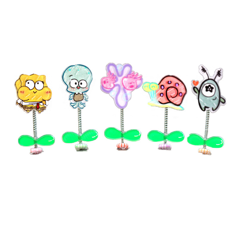 [Transfronterizo] Adornos de coche de dibujos animados sacudiendo la cabeza Bob Esponja Adornos de coche lindo Adornos de coche Coche eléctrico