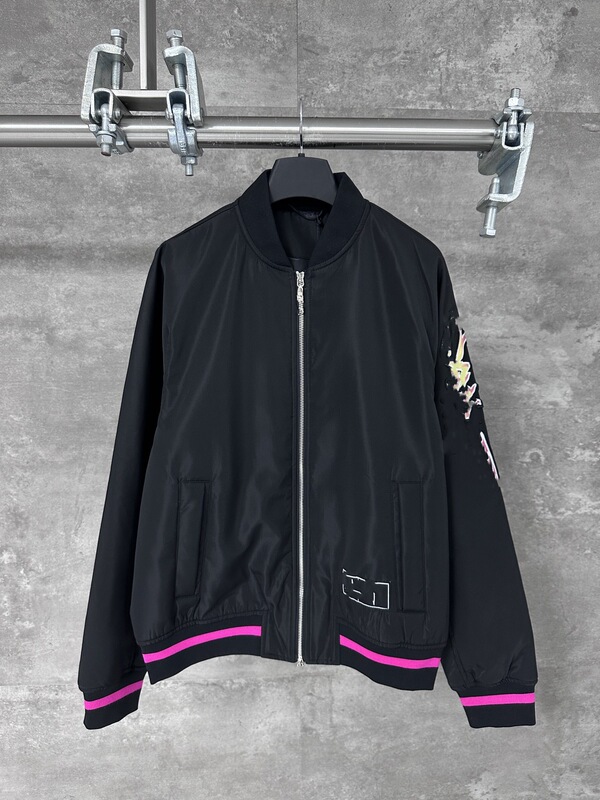 毒家现货正确版本高品质D家25新款渐变色刺绣霓虹粉边棒球服外套|undefined