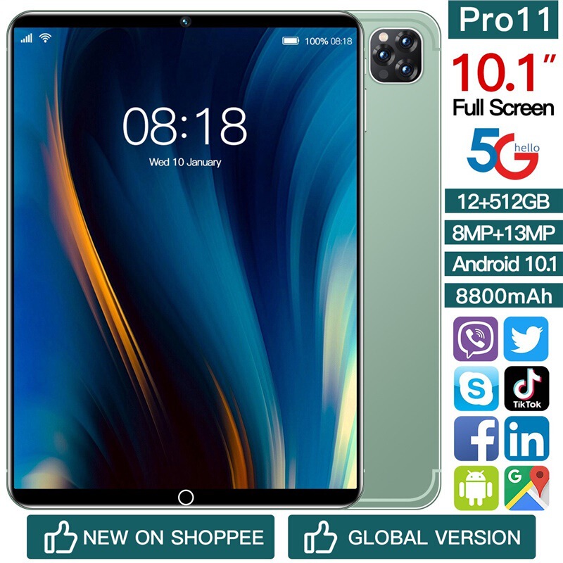 Factory straight hair new 10.1 inch smart tablet cross-border full screen call Wish shrimp skin foreign trade OZON