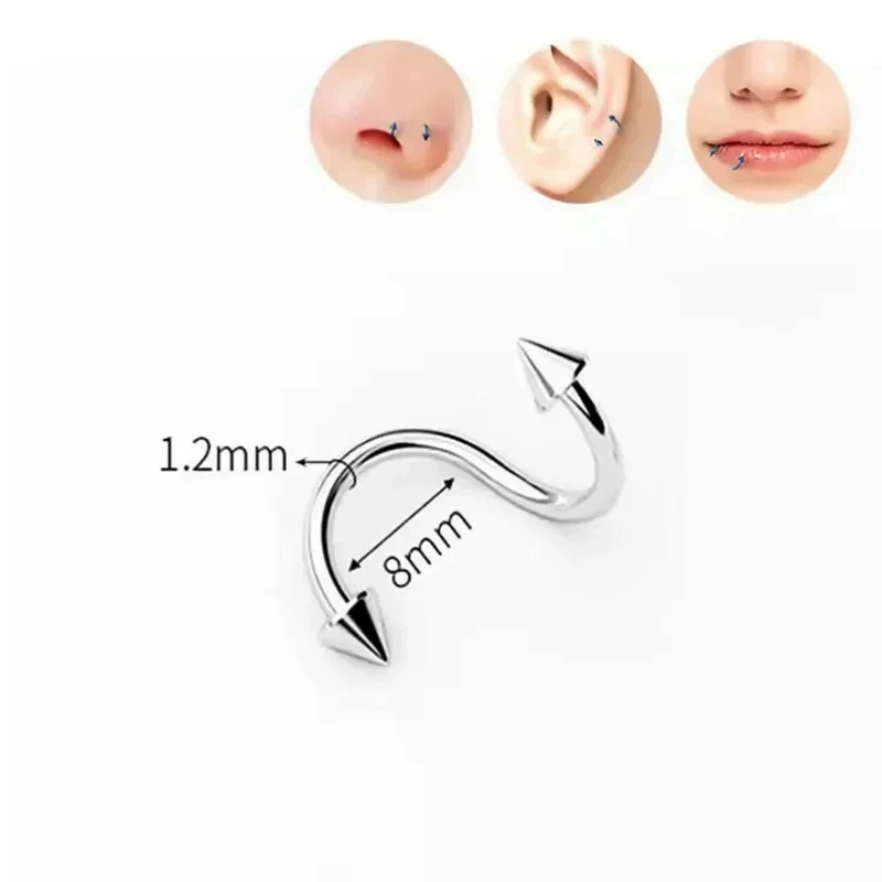(Cross-border trading), silver lip piercing stainless steel, Amazon