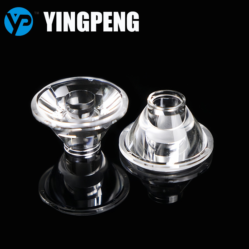 厂家热销 供应直径24MMLED灯罩透明亚克力灯杯手电筒透镜投影光学