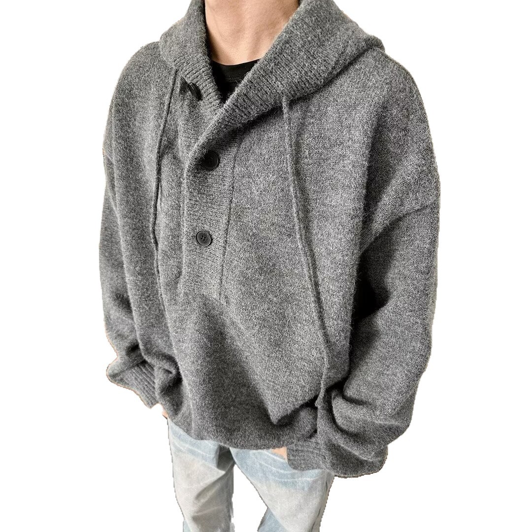 Inspired Oversized Hooded Sweater – Minimalist Unisex Knit Pullover (M-3XL, Soft & Warm Casual Wear For Men & Women)_viptrois.com