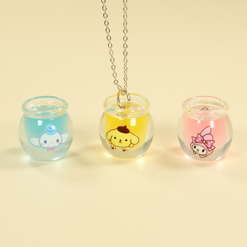 Luminous jewelry diy handmade resin accessories micro landscape ornaments miniature three-dimensional honey pot night light