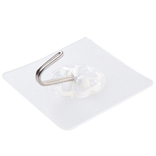 Single transparent hook strong adhesive wall-mounted hook without trace, bathroom hook manufacturer