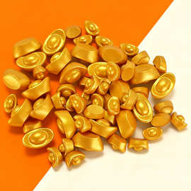 仿真迷你大金元宝小元宝新年diy微景观发夹树脂配件装饰车载摆件